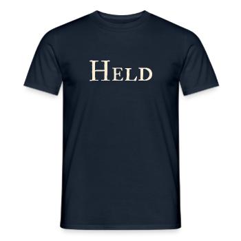 Held - Männer T-Shirt - Navy - Vorne - AI Model Male 178 light (178cm)