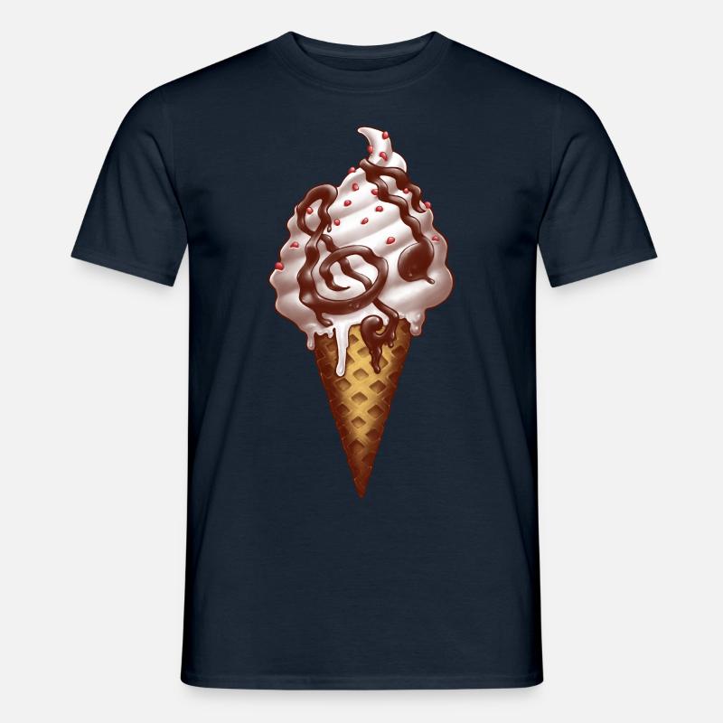 Note de Musique Crème Glacée - T-shirt homme - marine