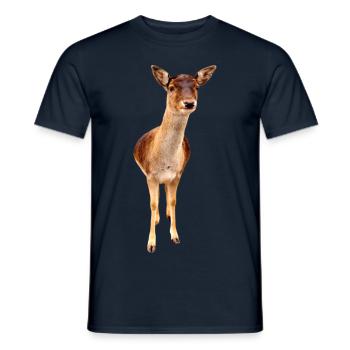deer - Men's T-Shirt - navy - Front - AI Model Male 178 light (178cm)