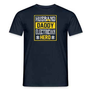 Mari Papa Électricien Héros - T-shirt homme - marine - Devant - AI Model Male 178 light (178cm)