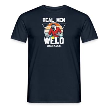 Soudeur Citation Drôle de vrais hommes soudure - T-shirt homme - marine - Devant - AI Model Male 178 light (178cm)