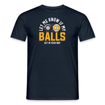 Billiards Pool Billiards Billiards Ball Billiards Cook 8Ball - Men's T-Shirt - navy - Front - AI Model Male 178 light (178cm)
