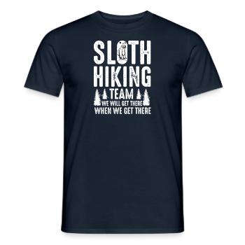 Sloth Hiking Team Hiking Adventure Holiday - Men's T-Shirt - navy - Front - AI Model Male 178 light (178cm)