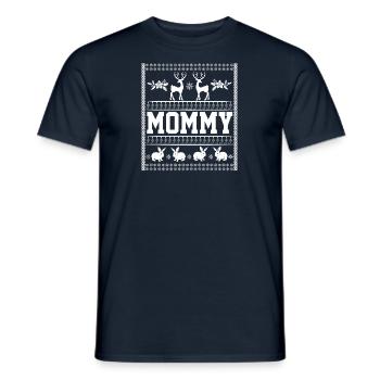 Christmas Family Christmas Outfit Mom - Men's T-Shirt - navy - Front - AI Model Male 178 light (178cm)