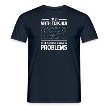 Professeur de mathématiques Formule mathématique Professeur de géométrie - T-shirt homme - marine - Devant - AI Model Male 178 light (178cm)