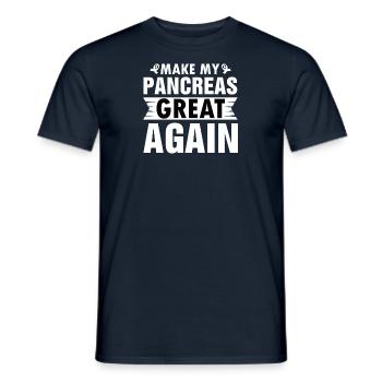 RENDRE MON PANCRÉAS À NOUVEAU GRAND - T-shirt homme - marine - Devant - AI Model Male 178 light (178cm)