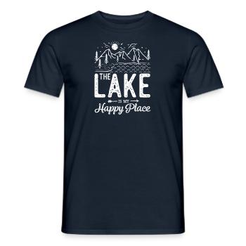 See Angeln Boote Kajak Kanu Sommer Seehaus Kabine - Männer T-Shirt - Navy - Vorne - AI Model Male 178 light (178cm)