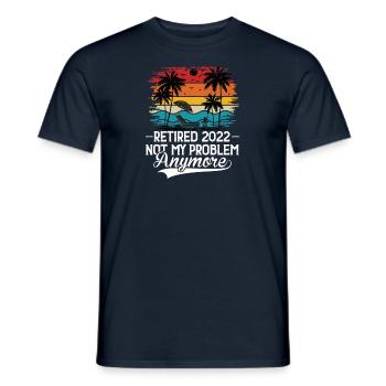 Retraité 2022 Pension de retraite Grand-père Profession Pension - T-shirt homme - marine - Devant - AI Model Male 178 light (178cm)