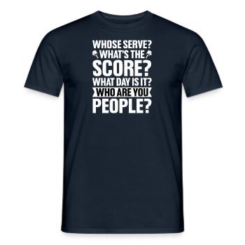 Pickleball Sport Paddel Spieler Ball Schläger - Männer T-Shirt - Navy - Vorne - AI Model Male 178 light (178cm)