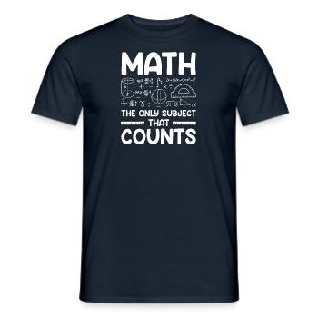 Professeur de mathématiques Formule mathématique Professeur de géométrie - T-shirt homme - marine - Devant - AI Model Male 178 light (178cm)