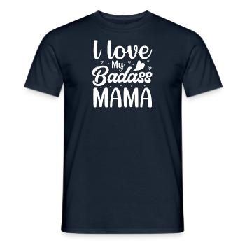 Ich Liebe meine Mama Eltern Herz Kinder - Männer T-Shirt - Navy - Vorne - AI Model Male 178 light (178cm)