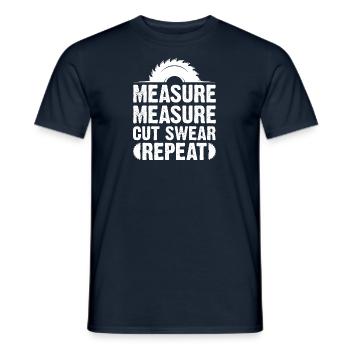Tischler Bretter Beruf zimmermann holzwurm Holz - Männer T-Shirt - Navy - Vorne - AI Model Male 178 light (178cm)