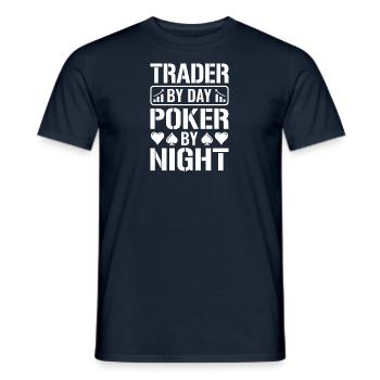 Traden Finanzen Poker Aktien Pokern Kartenspiel - Männer T-Shirt - Navy - Vorne - AI Model Male 178 light (178cm)