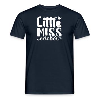 Princesse Octobre Cadeau d’anniversaire Enceinte - T-shirt homme - marine - Devant - AI Model Male 178 light (178cm)
