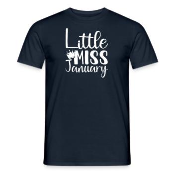 Janvier Anniversaire Femmes Femmes Filles - T-shirt homme - marine - Devant - AI Model Male 178 light (178cm)