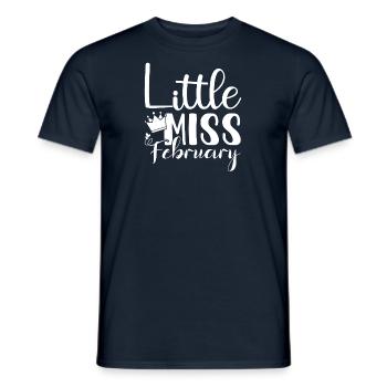 Février Anniversaire Femmes Femmes Filles - T-shirt homme - marine - Devant - AI Model Male 178 light (178cm)