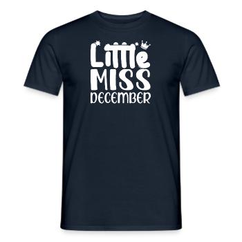 Décembre Anniversaire Femmes Femmes Filles - T-shirt homme - marine - Devant - AI Model Male 178 light (178cm)