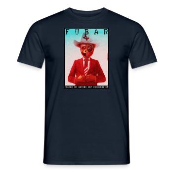 Zombie-Cowboy from Carnaby Street - Total FUBAR - Männer T-Shirt - Navy - Vorne - AI Model Male 178 light (178cm)