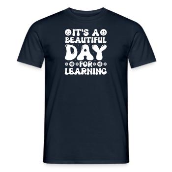 Teacher Learning Teaching Kindergarten Student School - Men's T-Shirt - navy - Front - AI Model Male 178 light (178cm)