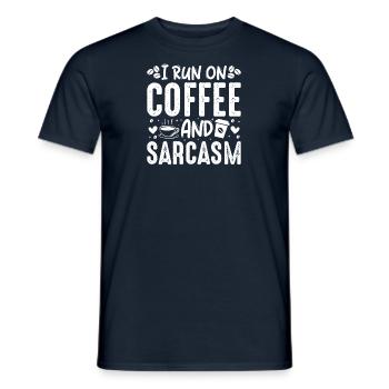 Kaffee Sarkasmus Freunde Glück Freude Cappuccino - Männer T-Shirt - Navy - Vorne - AI Model Male 178 light (178cm)
