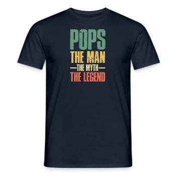Meilleur monde Père Père Couple Couples Parents Papa papa - T-shirt homme - marine - Devant - AI Model Male 178 light (178cm)