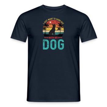 Dog Hair Dog Dog Owner Gift - Men's T-Shirt - navy - Front - AI Model Male 178 light (178cm)