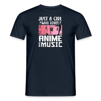 Anime Ramen Sketch Anime Ramen Gift - Men's T-Shirt - navy - Front - AI Model Male 178 light (178cm)