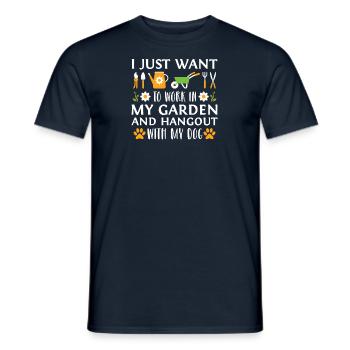 Hundebesitzer Gärtner Gartenarbeit Geschenk - Männer T-Shirt - Navy - Vorne - AI Model Male 178 light (178cm)