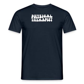 Physiotherapist Gift Back Health - Men's T-Shirt - navy - Front - AI Model Male 178 light (178cm)
