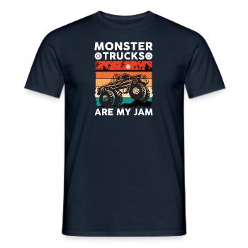 Monstertruck Monstertruck Kinder jam jump v8 laut - Männer T-Shirt - Navy - Vorne - AI Model Male 178 light (178cm)