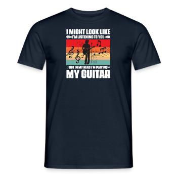 Guitariste Guitariste Guitariste Guitariste Musiciens Musique - T-shirt homme - marine - Devant - AI Model Male 178 light (178cm)