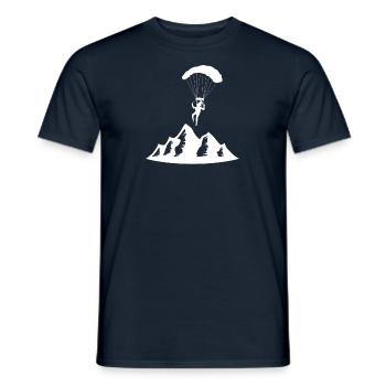 Paragliding Paraglider Parachute Parachute Para - Men's T-Shirt - navy - Front - AI Model Male 178 light (178cm)