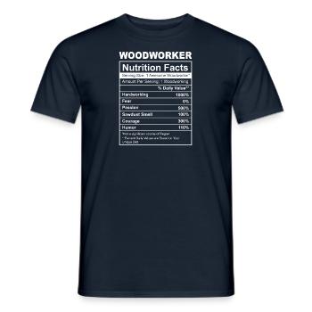 Wood Chainsaw Lumberjack Woodworker Climbing - Men's T-Shirt - navy - Front - AI Model Male 178 light (178cm)