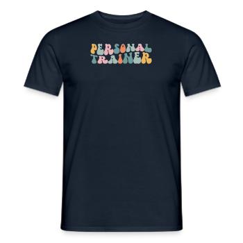 entraîneur personnel fitness coach entraînement musculaire - T-shirt homme - marine - Devant - AI Model Male 178 light (178cm)