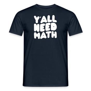 Math Mathematics Mathematician School Nerd Gift - Men's T-Shirt - navy - Front - AI Model Male 178 light (178cm)