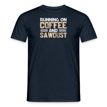 Arborist Trees and Coffee Lumberjack - Men's T-Shirt - navy - Front - AI Model Male 178 light (178cm)