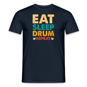 Batteurs Tambours Musiciens - T-shirt homme - marine - Devant - AI Model Male 178 light (178cm)