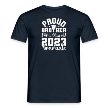 Stolzer Bruder 2023 Absolvent, Abschlussjahrgang - Männer T-Shirt - Navy - Vorne - AI Model Male 178 light (178cm)