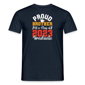 Stolzer Bruder 2023 Absolvent, Abschlussjahrgang - Männer T-Shirt - Navy - Vorne - AI Model Male 178 light (178cm)
