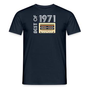 Anniversaire 1971 71 Vintage Rétro Vintage Cadeau - T-shirt homme - marine - Devant - AI Model Male 178 light (178cm)