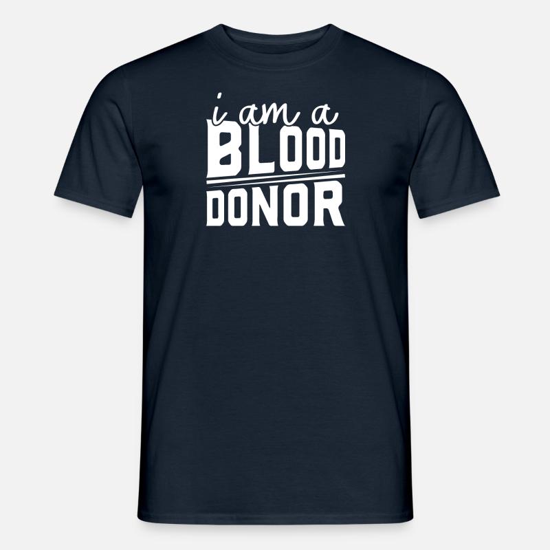 Blutspende Blutspenden Blutspender - Männer T-Shirt - Navy