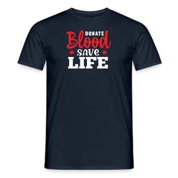 Blutspende Blutspenden Blutspender - Männer T-Shirt - Navy - Vorne - AI Model Male 178 light (178cm)