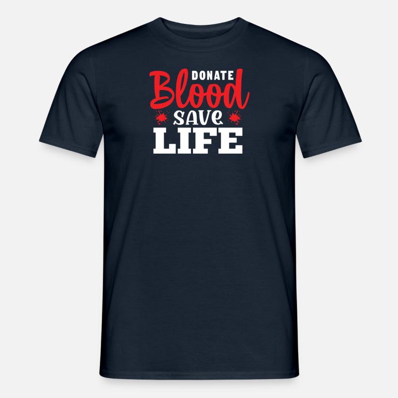Blutspende Blutspenden Blutspender - Männer T-Shirt - Navy