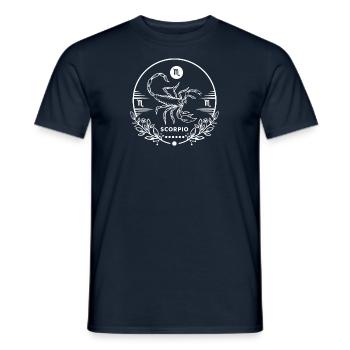 Zodiac Sign Scorpio Stars Astrology Gift - Men's T-Shirt - navy - Front - AI Model Male 178 light (178cm)