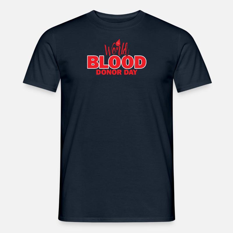 Blutspende Blutspenden Blutspender - Männer T-Shirt - Navy