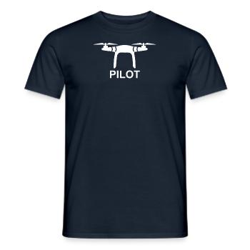 Drone Drone Pilot Drone Operator Quadcopter - Men's T-Shirt - navy - Front - AI Model Male 178 light (178cm)
