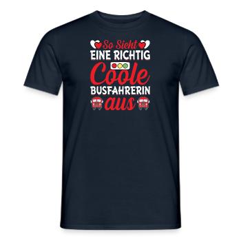 Busfahrerin Lustig Spruch Beruf Linienbus Geschenk - Männer T-Shirt - Navy - Vorne - AI Model Male 178 light (178cm)