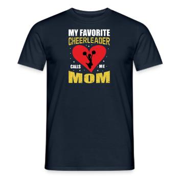 Cheerleading Mama Cheerleading Mère Pom-pom girl - T-shirt homme - marine - Devant - AI Model Male 178 light (178cm)