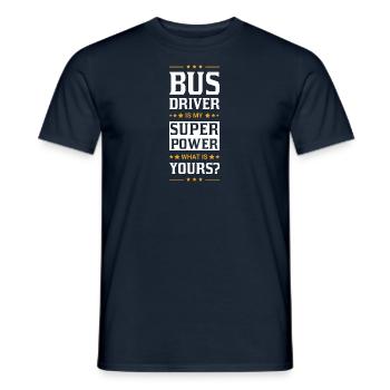 Busfahrer Berufung Beruf Arbeit Geschenk - Männer T-Shirt - Navy - Vorne - AI Model Male 178 light (178cm)