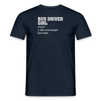 Busfahrerin Lustig Spruch Beruf Linienbus Geschenk - Männer T-Shirt - Navy - Vorne - AI Model Male 178 light (178cm)